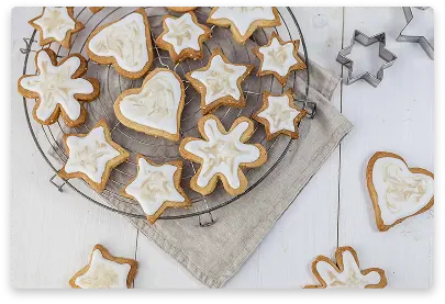 Sugar cookies with roasted milk flavor and golden color